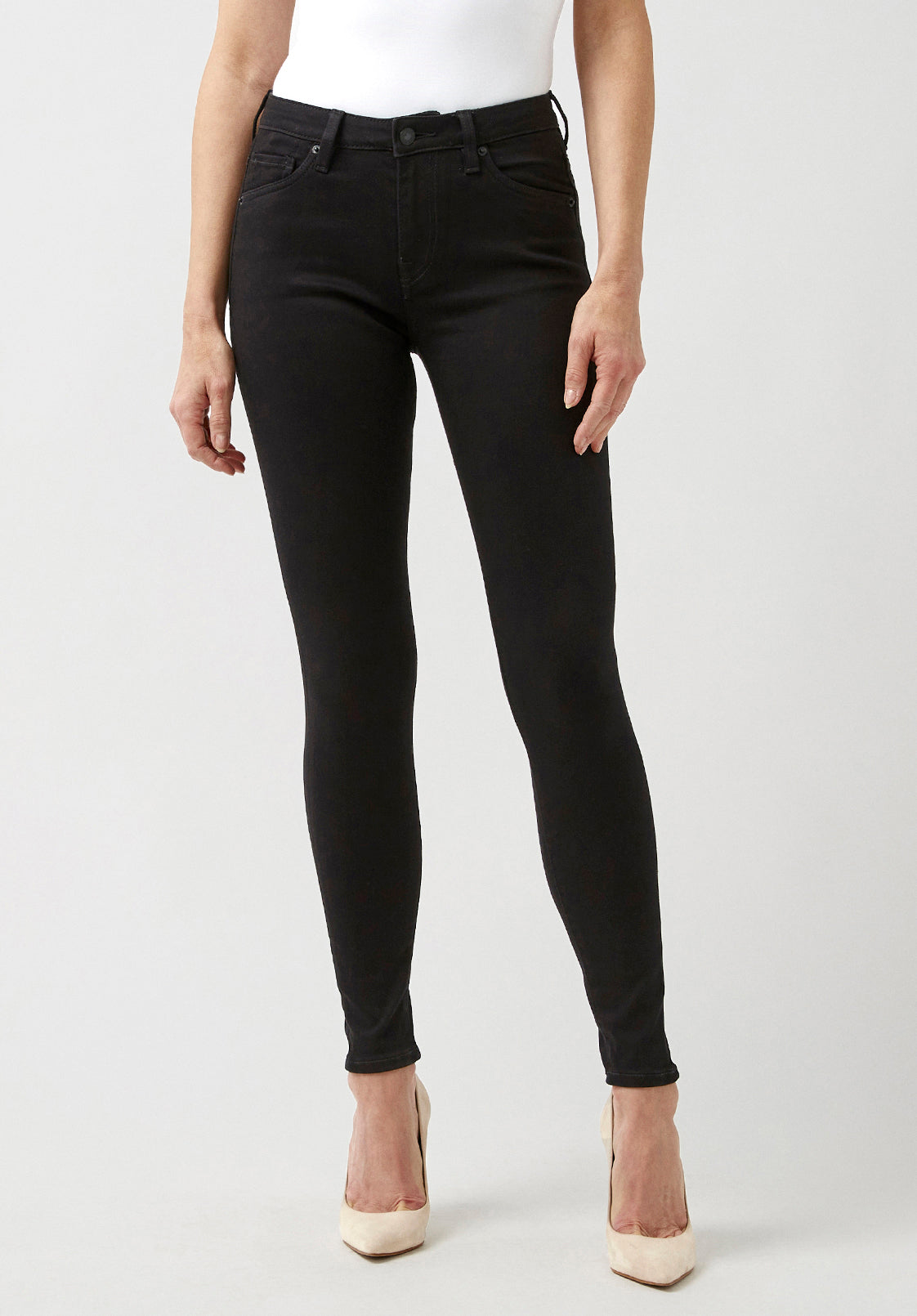 High Rise Jessie Women's Pleather Pants in Black - BL15851