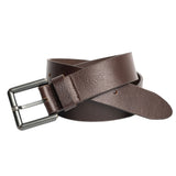 Square Buckle Brown Buffalo Leather Belt - BB1000C13