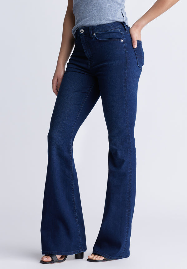 Buffalo David Bitton High-Rise Flare Joplin Women's Jeans, Indigo - BL15979 Color INDIGO