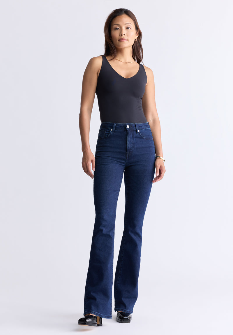 High-Rise Flare Joplin Women's Jeans, Indigo - BL15979