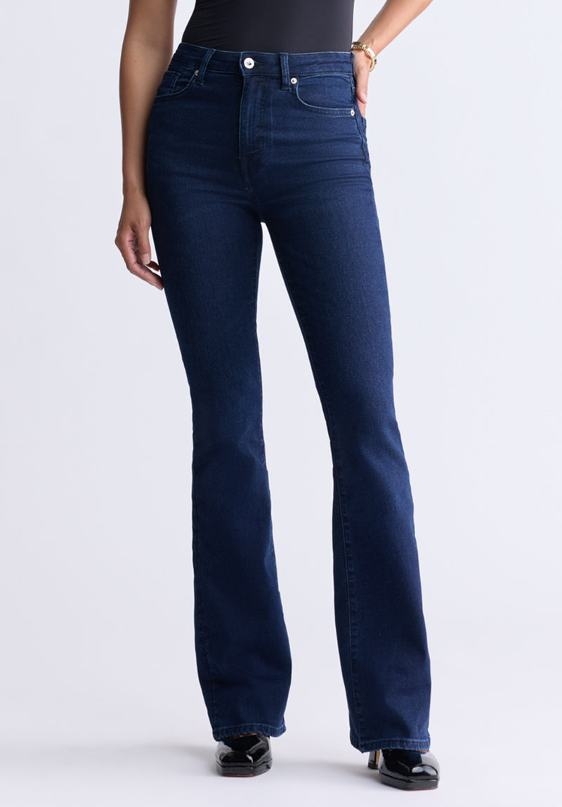 High-Rise Flare Joplin Women's Jeans, Indigo - BL15979