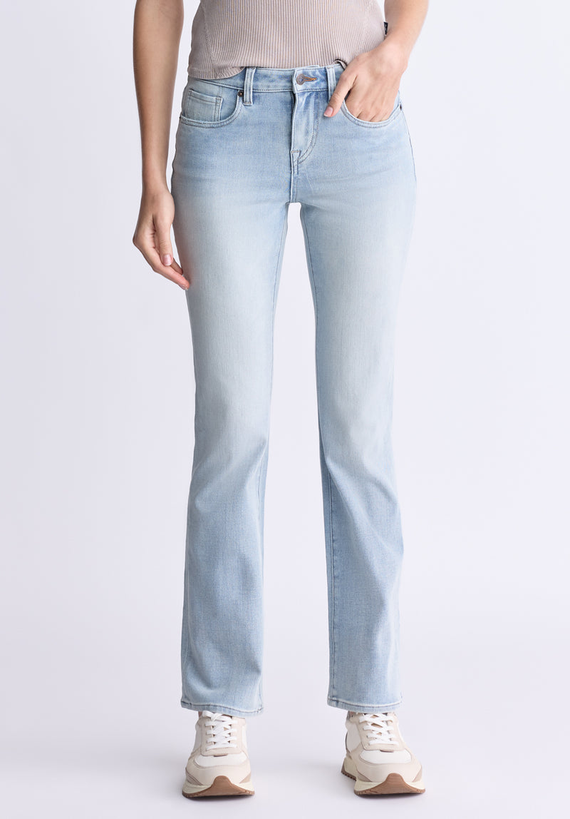 Buffalo David Bitton Mid Rise Bootcut Queen Women's Jeans, Vintage light blue - BL15985