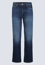 Mid Rise Bootcut Queen Women's Jeans, Vintage Dark Blue - BL15991