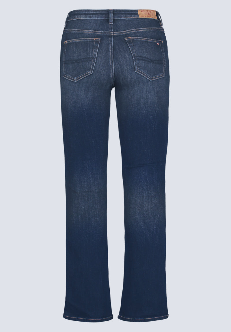 Jean Bootcut Queen à taille mi-haute pour Femme, indigo vieilli - BL15991