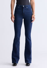 High Rise Flare Joplin Women's Jeans, Indigo Sanded - BL15998