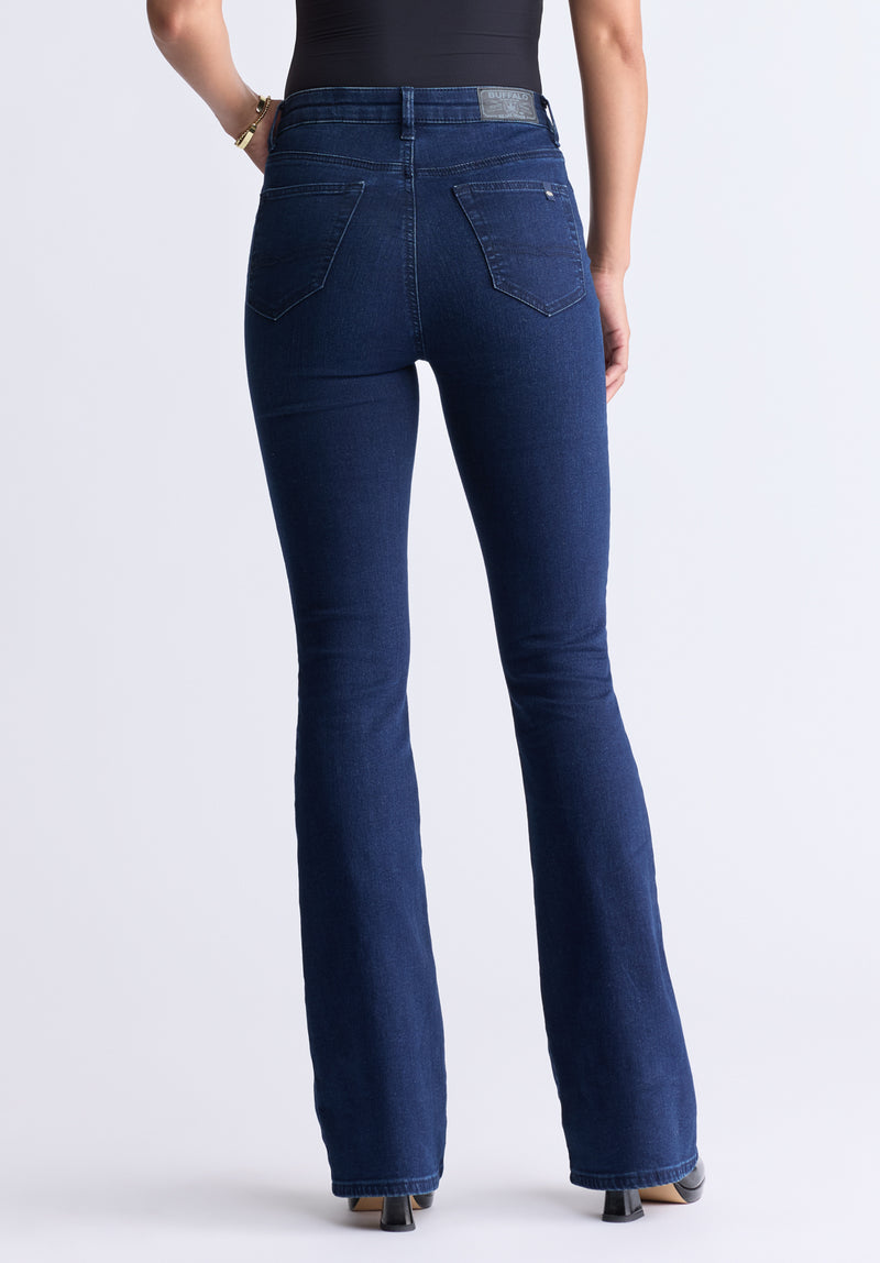 High Rise Flare Joplin Women's Jeans, Indigo Sanded - BL15998