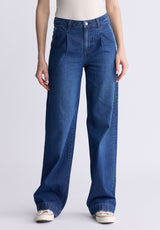 High Rise Wide Leg Addie Women's Jeans, Indigo Contrast - BL16002