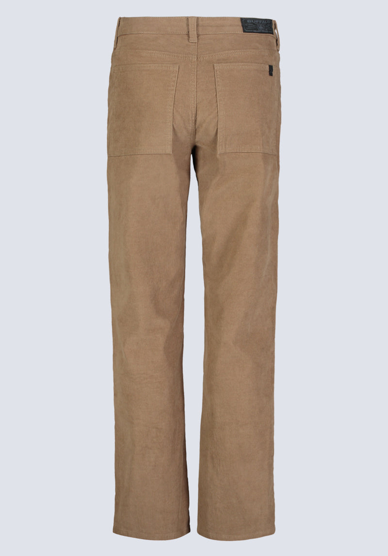 Pantalon à jambe droite et taille mi-haute Mary pour femmes, beige délavé  - BL16007