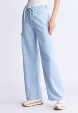 Buffalo David Bitton High Rise Wide Leg Alecia Women's Jeans, Light vintage blue - BL16011