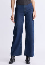 Buffalo David Bitton High Rise Wide Leg Adele Women's Jeans, Dark rinse wash - BL16013