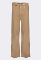 High Rise Wide Leg Addie Women's Pants, Almond Beige - BL16083