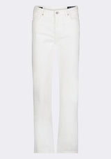 High Rise Straight Jayden Women's Pants, White - BL16085