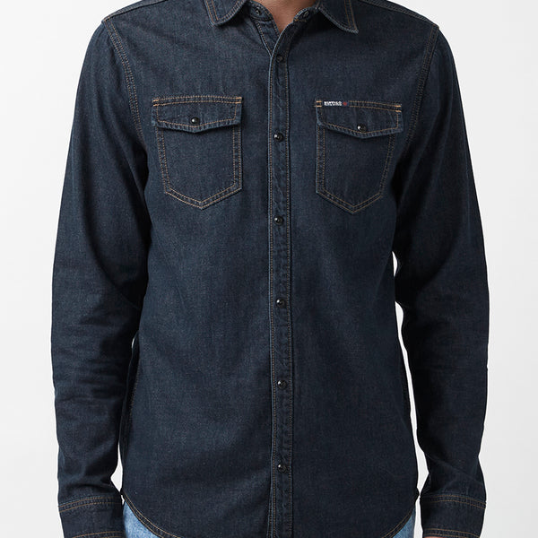 Stanley Men's Long-Sleeve Denim Shirt in Indigo – Buffalo Jeans - US