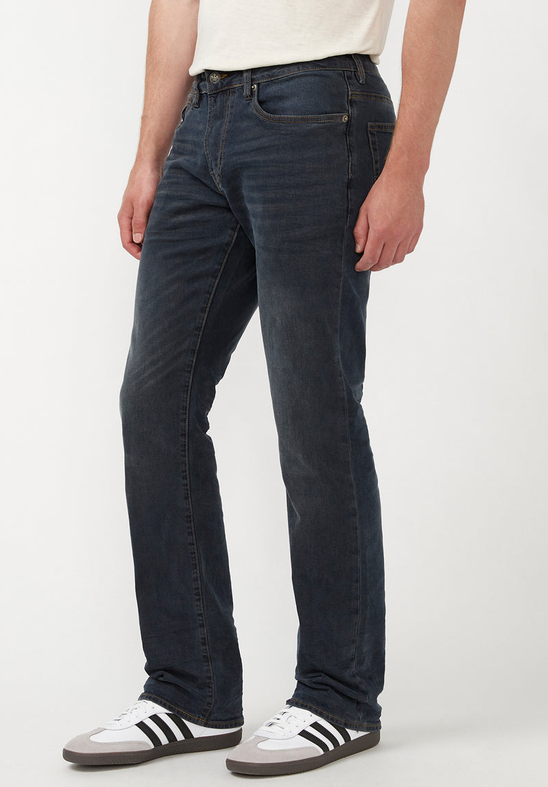 Buffalo David Bitton Men's Relaxed Straight Driven Jeans, Crinkled and  Sanded1, 36 x 32 