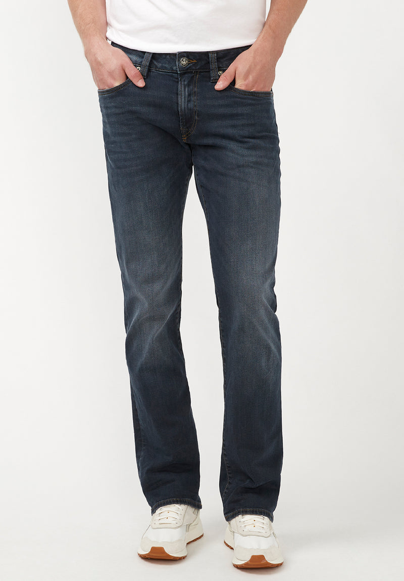 Slim Fit Stretch Large V Straight Bootcut Jeans