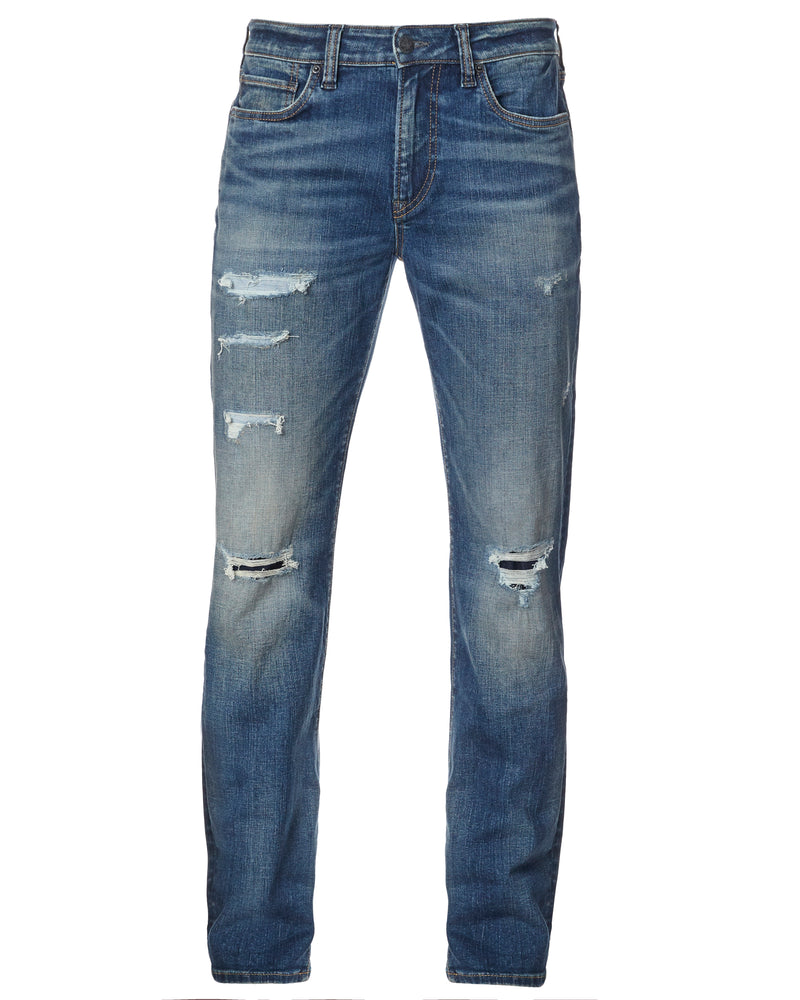 Repaired Relaxed Tapered Ben Men's Jeans - BM22765