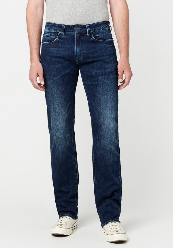 Straight Six Men's Faded & Whiskered Jeans - BM22801