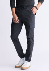 Pantalon cargo noir Tom pour hommes - BM22930