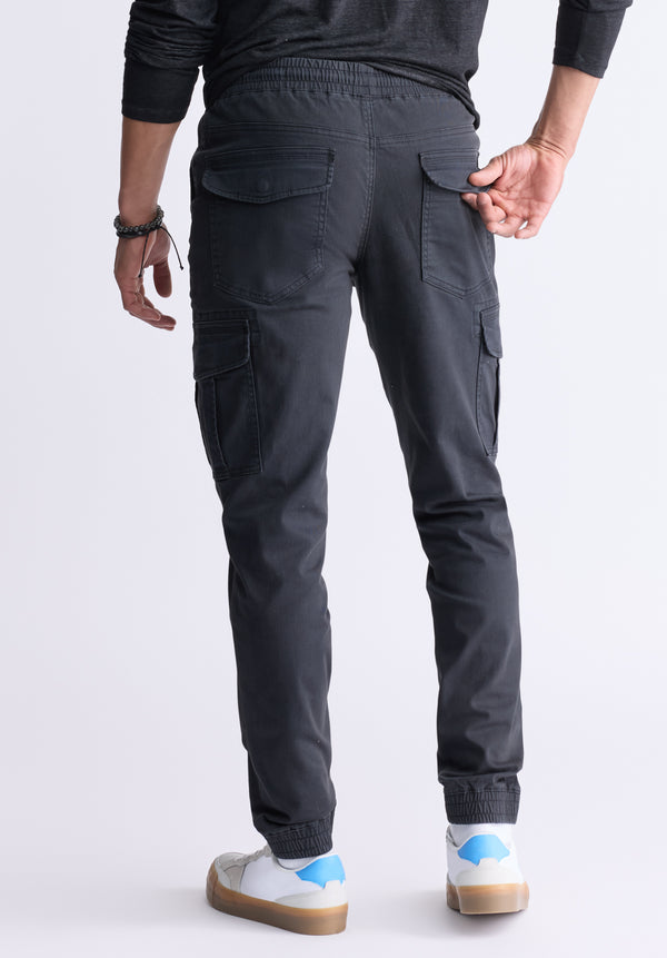 Cargo Tom Men's Jogger Pants in Black - BM22930