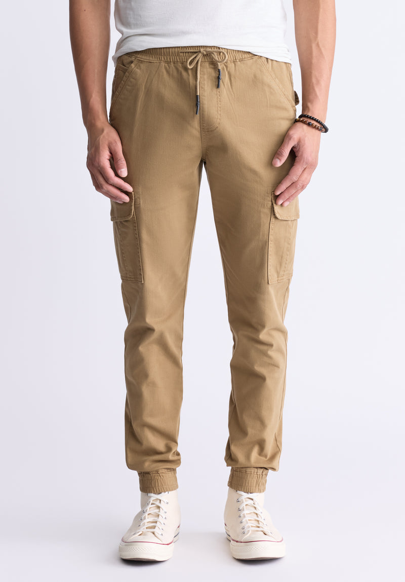 Cargo Tom Men's Jogger Pants in Dark Beige - BM22930