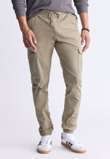 Cargo Tom Men's Jogger Pants in Olive Green - BM22930