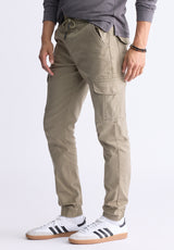 Cargo Tom Men's Jogger Pants in Olive Green - BM22930