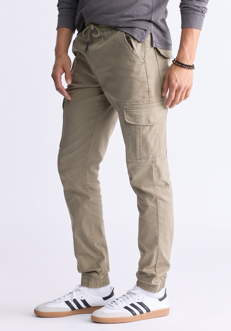 Olive green jogger pants mens online