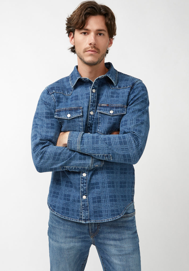 LEVI'S - Men's Barstow Western shirt in denim - Blue - 8574400470