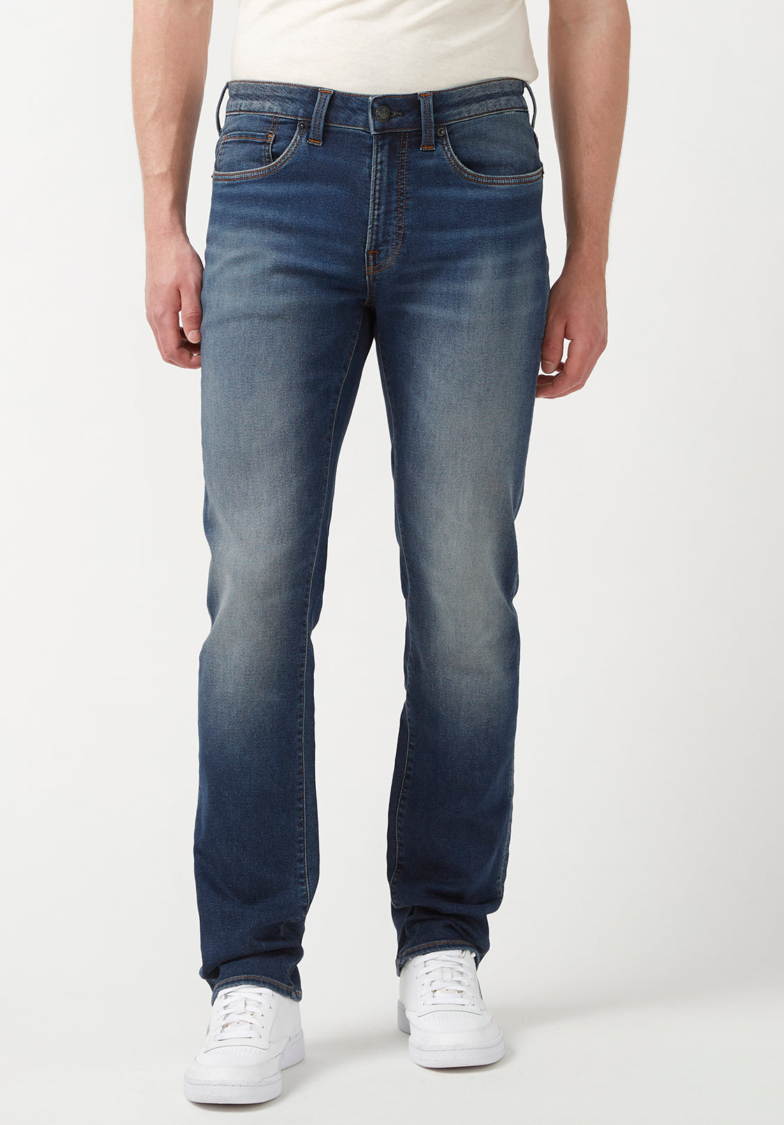 Straight Six Men's Fleece Jeans in Dirty and Sanded Blue – Buffalo ...
