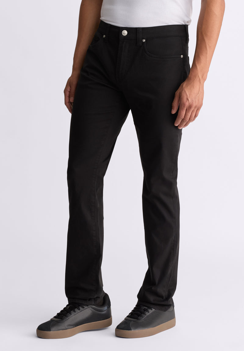 Slim Ash Men's Twill Pants, Black - BM22982