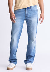 Buffalo David Bitton Straight Six Men's Freedom Flex Jeans, Crinkled blue - BM22996