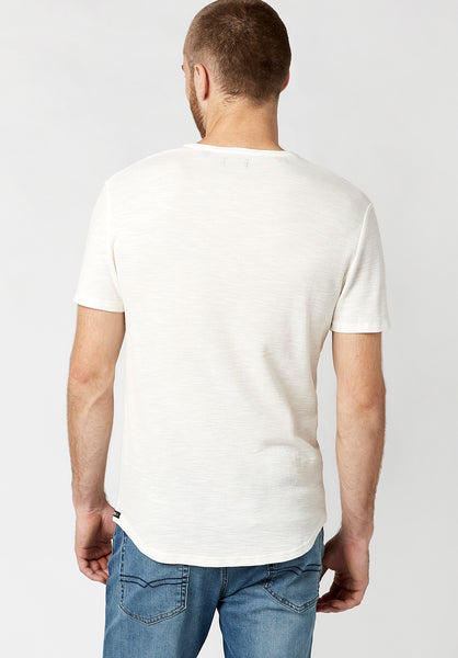 Kisory Waffle Men's T-Shirt in Off-white - BM23481