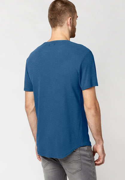 Kisory Waffle Men's T-Shirt in in Blue - BM23481
