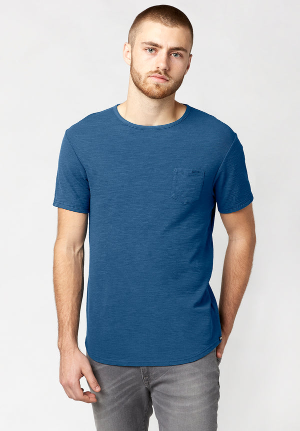 Kisory Waffle Men's T-Shirt in in Blue - BM23481