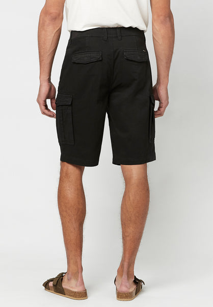 Hortus Men's Cargo Shorts in Black- BM23587