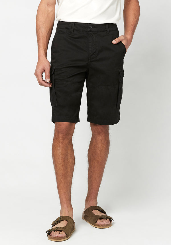 Hortus Men's Cargo Shorts in Black- BM23587