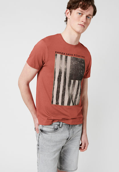 Tarot Greyscale Americana Men's T-Shirt Terracotta - BM23765