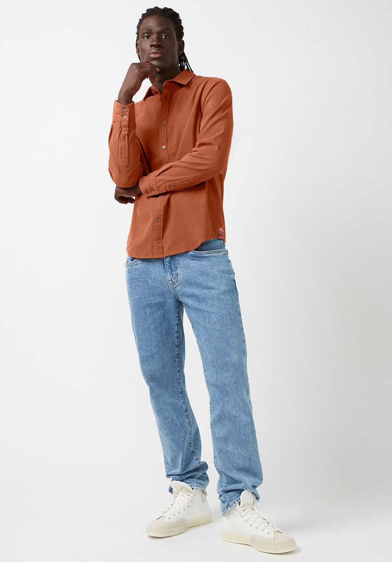 Shirt Long-Sleeve – Orange US Men\'s - Jeans Buffalo in Siamik