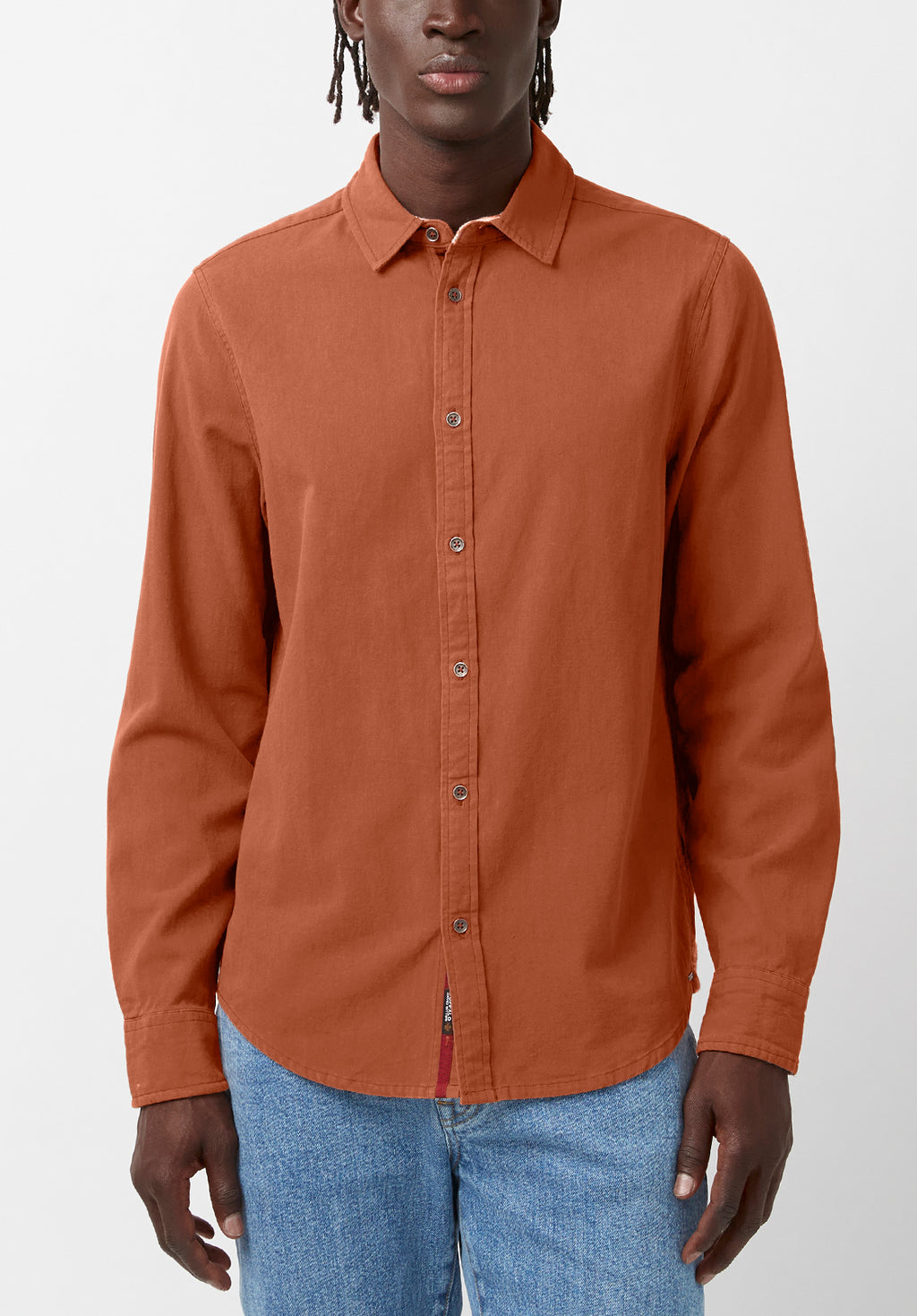 Siamik Men\'s Jeans in Long-Sleeve Shirt US Buffalo – Orange 