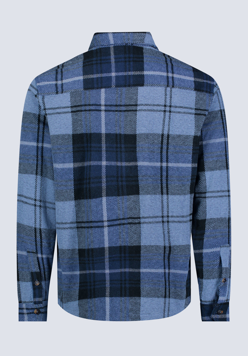 Sebbe Men's Blanket Shirt in Whale Plaid - BM24306