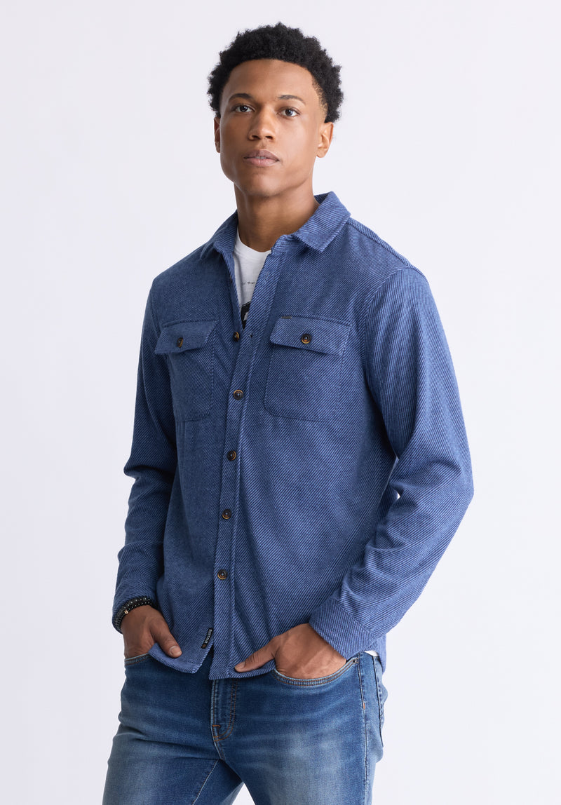 Sigge Men's Blanket Shirt in Blue - BM24307