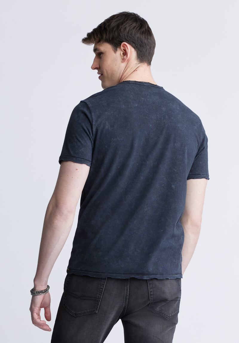 Buffalo David Bitton Tizoc Men's Short Sleeve Graphic T-shirt, Black - BM24410 Color BLACK