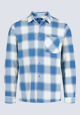 Sinclair Men's Long-Sleeve Plaid Shirt, Blue - BM24428