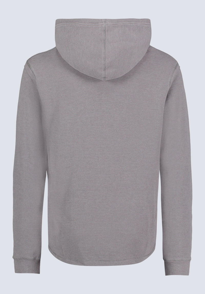 Kafom Men's Hooded Long-Sleeve Top, Sky Grey - BM24433