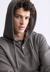 Buffalo David Bitton Kafom Men's Hooded Long-Sleeve Top, Chocolate - BM24433 Color CHOCOLATE TORTE