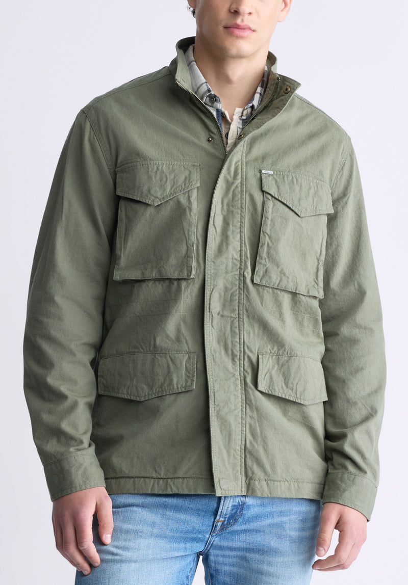 Army green utility jacket best sale