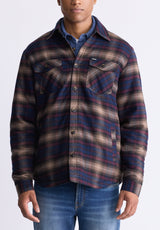 Buffalo David Bitton Jalika Men's Plaid Shacket, Whale - BM24447 Color WHALE