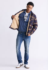 Buffalo David Bitton Jalika Men's Plaid Shacket, Whale - BM24447 Color WHALE