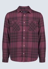 Sinato Men's Classic Plaid Shirt, Fico red - BM24449