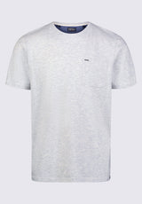 Buffalo David Bitton Kennel Men's T-shirt with Pocket, Light Heather Blue - BM24459 Color 